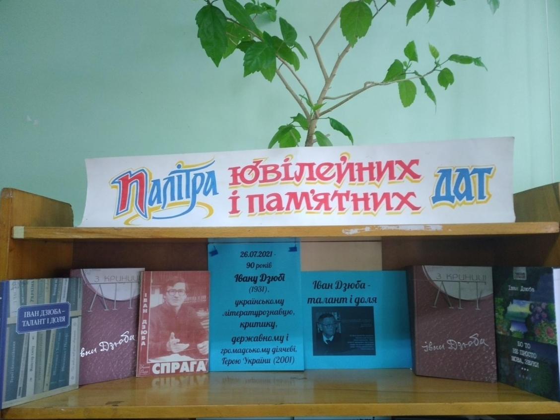 ЮВІЛЕЙНА ПОСВЯТА "ІВАН ДЗЮБА - ТАЛАНТ І ДОЛЯ"