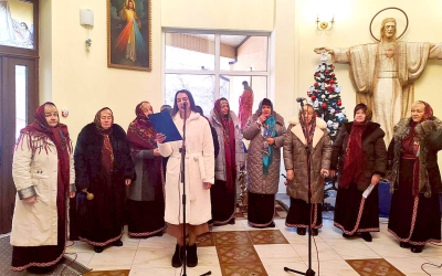 АНСАМБЛЬ "БЕРЕГИНЯ" КОЛЯДУВАВ У ХРАМІ ХРИСТА ЧОЛОВІКОЛЮБЦЯ