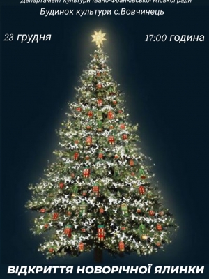 ВІДКРИТТЯ НОВОРІЧНОЇ ЯЛИНКИ В С. ВОВЧИНЕЦЬ