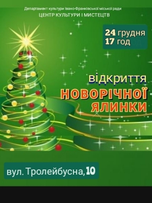ВІДКРИТТЯ НОВОРІЧНОЇ ЯЛИНКИ ПО ВУЛИЦІ ТРОЛЕЙБУСНА